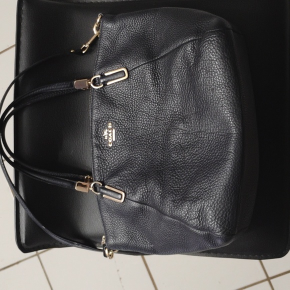 Coach Black Leather Satchel - Picture 8 of 9